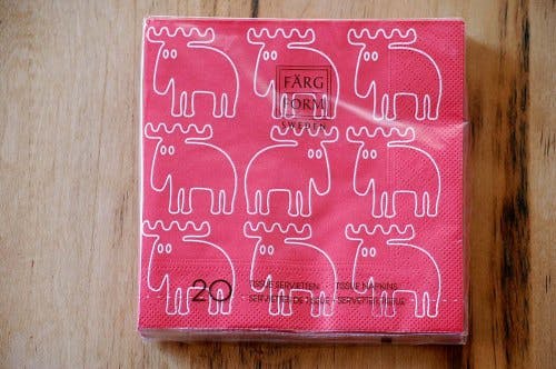 スウェーデン/Farg＆Form/ペーパータオル/エルク（レッド）の商品写真