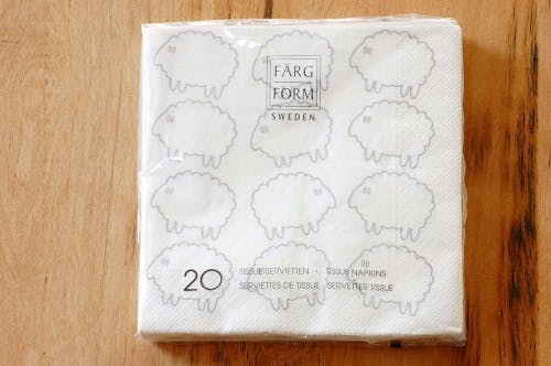 スウェーデン/Farg＆Form/ペーパータオル/シープ（ホワイト）の商品写真