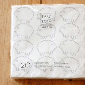 スウェーデン/Farg＆Form/ペーパータオル/シープ（ホワイト）の商品写真