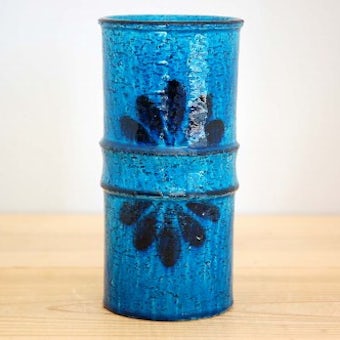 RORSTRAND/ロールストランド/DrejarGruppenデザイン/大変レアな陶器の花瓶（コバルトブルー）の商品写真