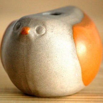 Upsala Ekeby/ウプサラエクビイ/陶器の小鳥キャンドルスタンド（オブジェ）の商品写真