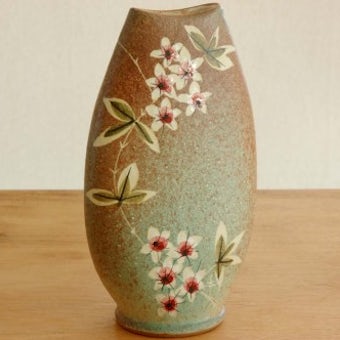 スウェーデン/Tilgmans/陶器の花瓶（グリーン）の商品写真