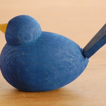 【取扱い終了】デンマーク/Sebastian design/セバスチャンデザイン/木製の水鳥のオブジェ（M）/コバルトの商品写真