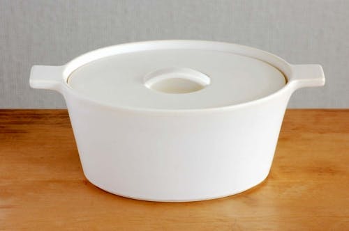 コッタ/オーバルキャセロール/白/直火可の商品写真