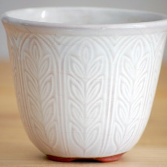 RORSTRAND/ロールストランド/陶器の植木鉢（ホワイト）刻印ありの商品写真