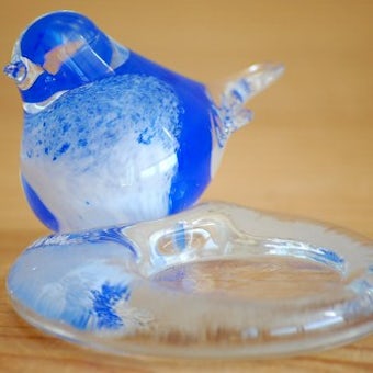 フィンランド/ガラス製小鳥のティーライトキャンドルホルダーの商品写真