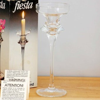 フィンランド/iittala/イッタラ/ガラスのキャンドルスタンド（オリジナルボックス付き）の商品写真