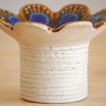 スウェーデン/JIE釜/お花の形の器(ブルー)の商品写真