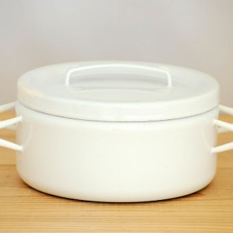 FINEL/フィネル/セッポ・マッラト/ホーロー製両手鍋（ホワイト、小）の商品写真