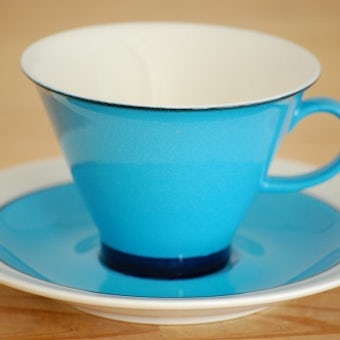 ARABIA/アラビア/HARLEKIN/鮮やかなブルーのコーヒーカップ＆ソーサーの商品写真