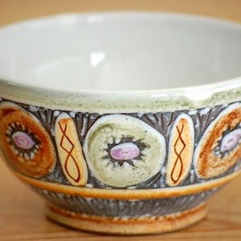 スウェーデン製/LAHOLM/美しい絵付けの陶器のボウル（薬味入れ）の商品写真