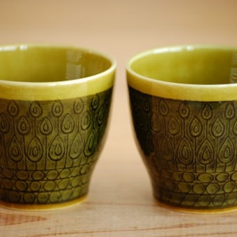 RORSTRAND/ロールストランド/陶器のミニカップ２個セット（グリーン）の商品写真