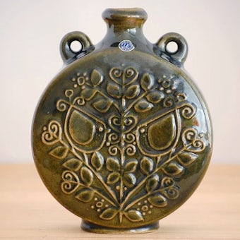 Upsala Ekeby/ウプサラエクビイ/陶器の花瓶（モスグリーン）の商品写真