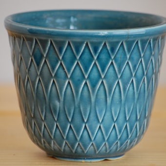 RORSTRAND/ロールストランド/陶器の植木鉢（ブルー）の商品写真
