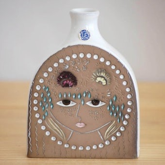 Upsala Ekeby/ウプサラエクビイ/Mari Simmulsonデザイン/陶器の花瓶（美しい女性）の商品写真