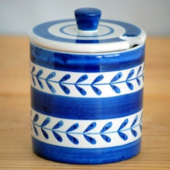 スウェーデン/Nittsjo釜/陶器のポット（ブルー）の商品写真