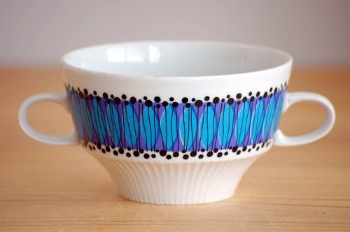 デンマークで見つけた模様が美しいスープボウルの商品写真