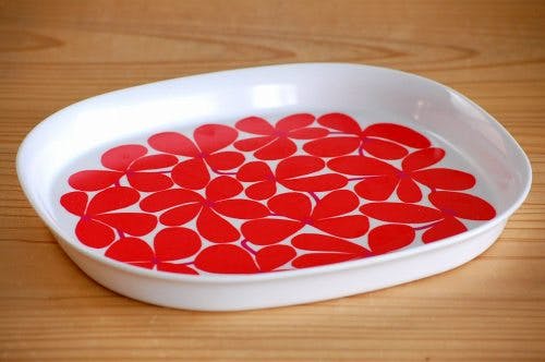 GUSTAVSBERG/グスタフスベリ/ORNAMIN/耐熱プラスティック製のスクエアプレート（花柄）の商品写真