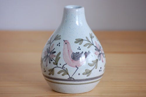 デンマークで見つけた陶器の一輪挿し（小鳥）の商品写真