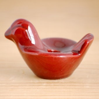 スウェーデン/GABRIEL/ガブリエル釜/陶器の小鳥オブジェ（ブラウン）の商品写真