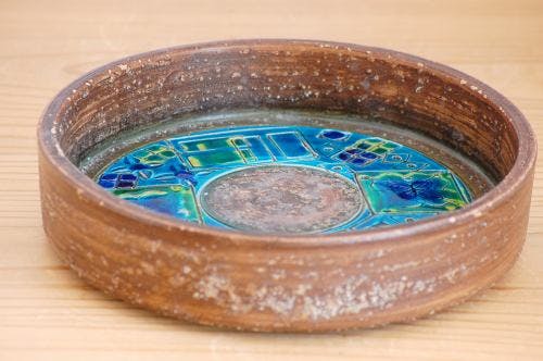 デンマークで見つけたタイル細工が美しい陶器の飾り皿 - 北欧、暮らし