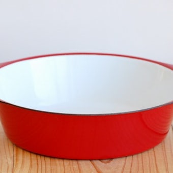 デンマークで見つけた大きなオーブン皿（レッド）の商品写真