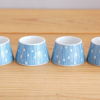 デンマークで見つけたエッグカップ４個セット（ブルー）の商品写真