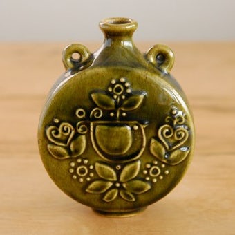Upsala Ekeby/ウプサラエクビイ/陶器の花瓶（小）モスグリーンの商品写真
