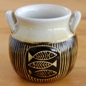 Upsala Ekeby/ウプサラエクビイ/Mari Simmulson/陶器のジャムポット（小）の商品写真