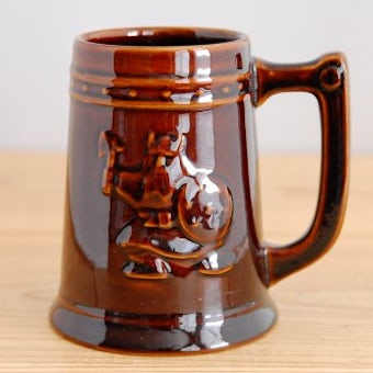 GEFLE/ゲフル/KASKAD/カスケード/バイキング模様の陶器のビールジョッキの商品写真