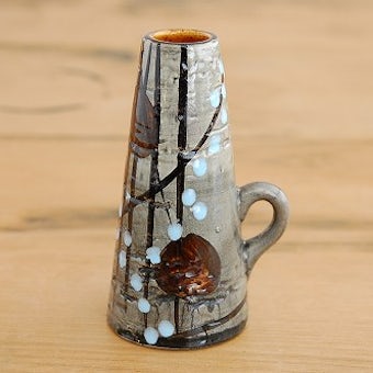 スウェーデン/SYCO釜/陶器の小さな花瓶（グレー）の商品写真
