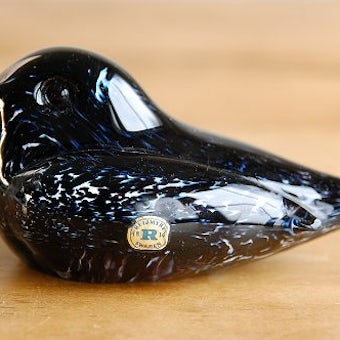 スウェーデンで見つけたガラスの小鳥オブジェ（大）の商品写真
