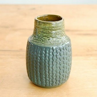 Upsala Ekeby/ウプサラエクビイ/Mari Simmulson/小さな陶器の花瓶（グリーン）の商品写真
