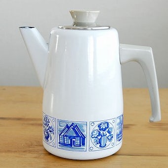 デンマークで見つけたホーローポット(ホワイト)の商品写真