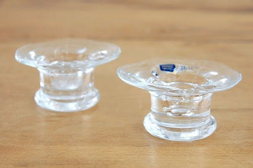 ARABIA/アラビア/ガラス製キャンドルスタンド2個セット - 北欧