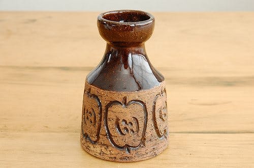 スウェーデン/LAHOLM/陶器の花瓶（りんご柄） - 北欧、暮らしの