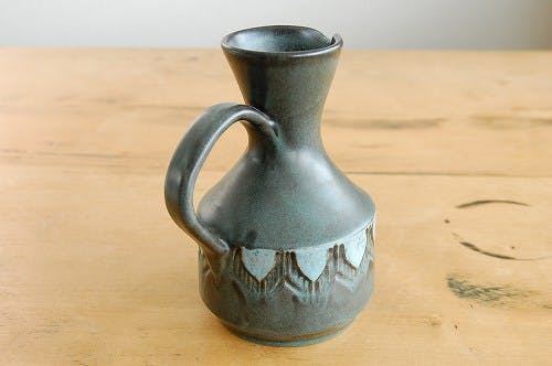 陶器製ダークトーン花瓶 HIJICA TONE VASE（S）／ダークグレー 日本製 信楽焼 花瓶 HJC