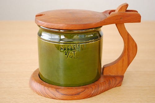 HOGANAS/ホガナス/木製台付きマスタードポットの商品写真