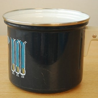 デンマークで見つけたホーロー片手鍋（ブルー）の商品写真
