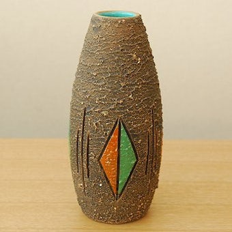 スウェーデン/Tilgmans/ティルグマン/陶器の花瓶（ブラウン）の商品写真