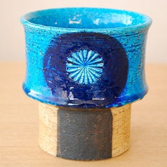 RORSTRAND/ロールストランド/陶器の花瓶（ターコイズブルー×ブラウン）の商品写真