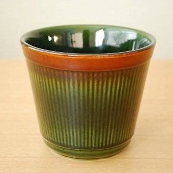 GEFLE（Upsala Ekeby)/ゲフル/Oliv/オリーブ/陶器の植木鉢カバー（小）の商品写真