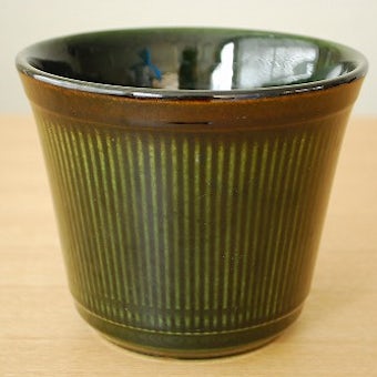 GEFLE（Upsala Ekeby)/ゲフル/Oliv/オリーブ/陶器の植木鉢カバー（大）の商品写真
