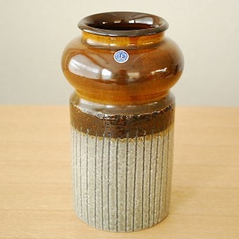 Upsala Ekeby/ウプサラエクビイ/Mari Simmulsonデザイン/陶器の花瓶（ブラウン）の商品写真