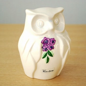 Rosa Ljungデザイン/陶器のフクロウのオブジェの商品写真