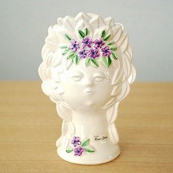 Rosa Ljungデザイン/陶器の花瓶（女性の顔）の商品写真