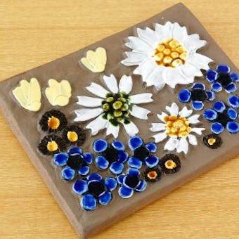 スウェーデン/JIE釜/陶板の壁掛け(色々なお花）の商品写真