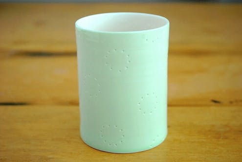 【30%OFF】anne black/アンヌ・ブラック/seam/キャンドルカップ/グリーン(dots)の商品写真