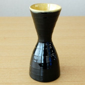 Upsala Ekeby/ウプサラエクビイ/陶器の花瓶（ブラック＆イエロー）の商品写真