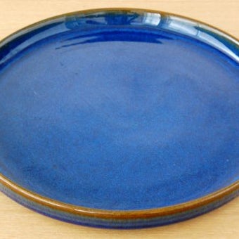 デンマーク/SOHOLM/陶器の大皿（ブルー）の商品写真